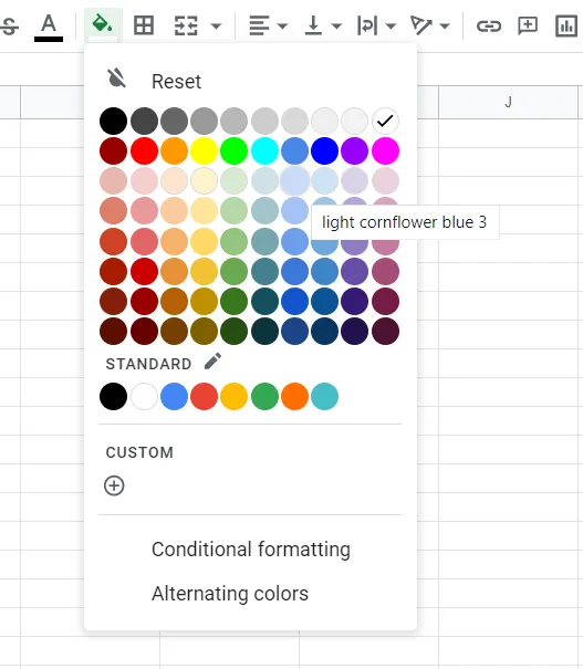 Automatic Highlighting in Google Sheets