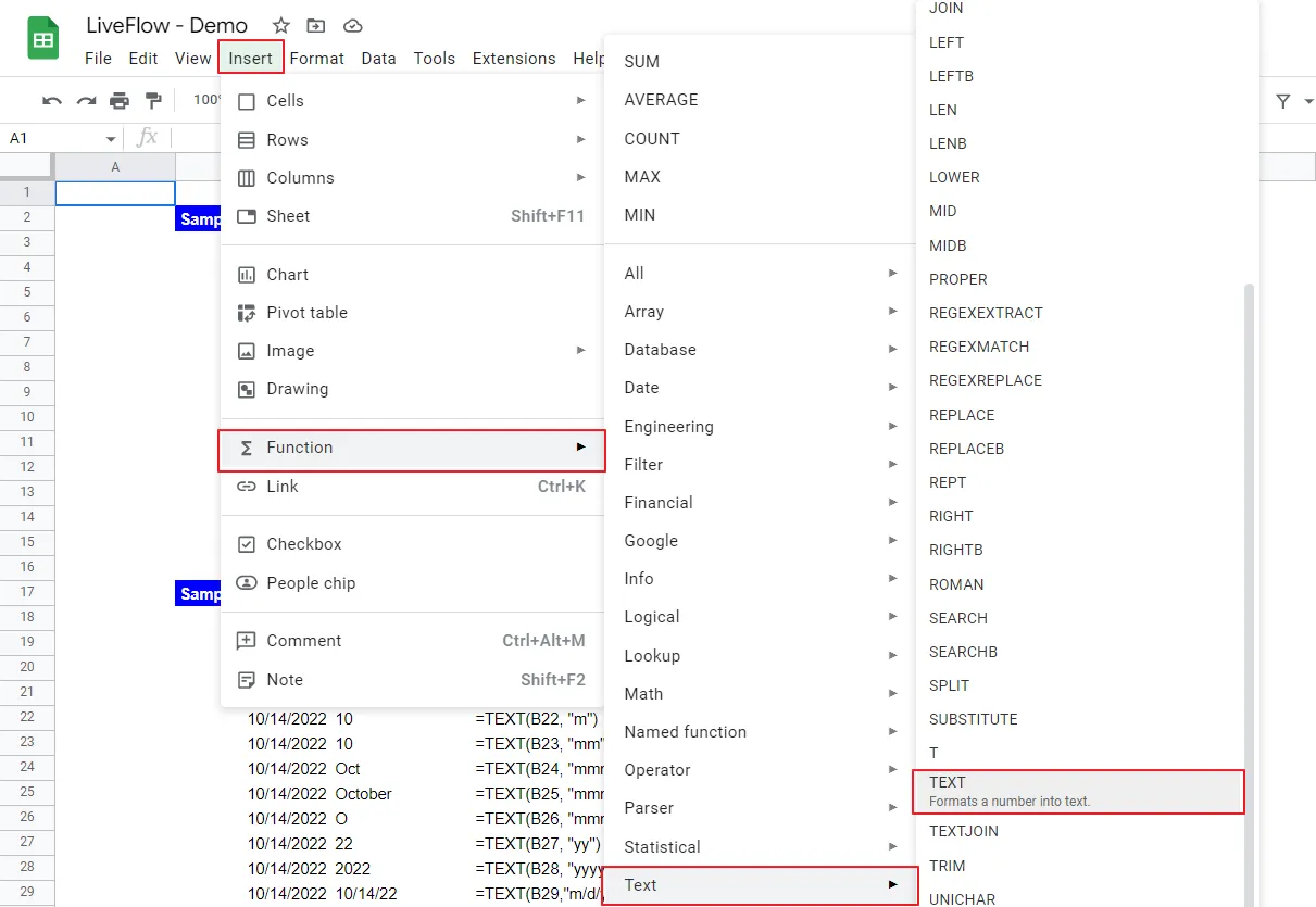 Overview of Google Sheets Text Functions